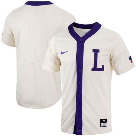 men's nike natural lsu tigers replica full-button baseball jersey|LSU Tigers Nike Replica Full.